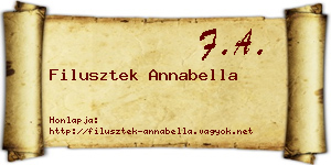 Filusztek Annabella névjegykártya